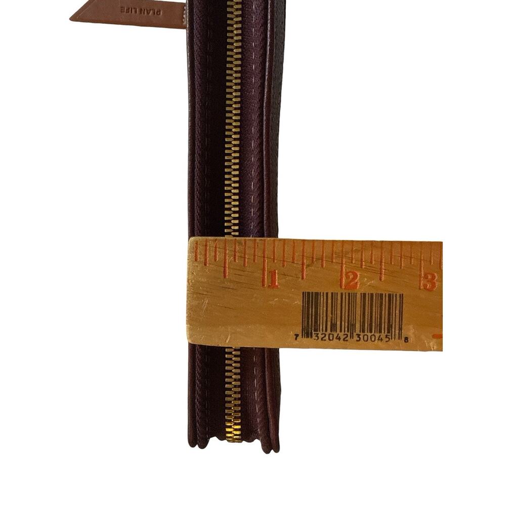 Franklin Quest Planner Binder Burgundy Brown Verona Leather Zip Around No Ring - Picture 8 of 8